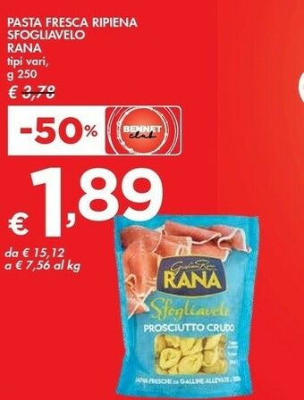 Bennet Rana Pasta Fresca Ripiena Sfogliavelo offerta