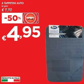 4 Tappetini Auto In Pvc