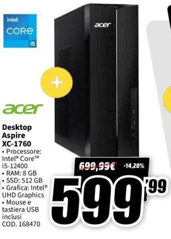 acer Desktop Aspire XC-1760