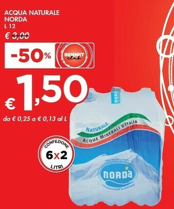 Bennet Norda Acqua Minerale Naturale offerta