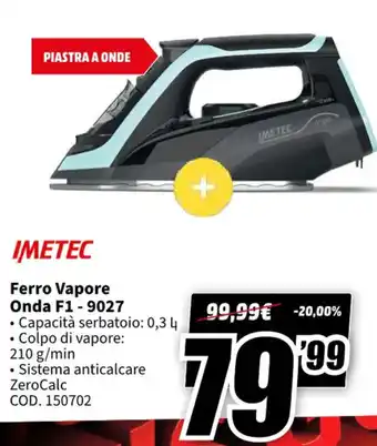 Imetec Ferro Vapore Onda F1 - 9027