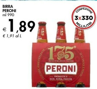 Bennet Peroni Birra offerta