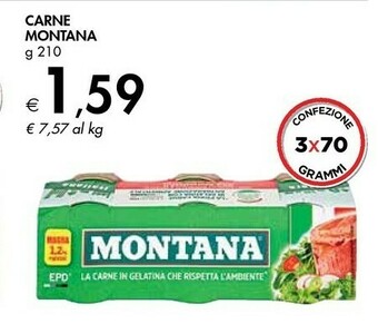 Bennet Montana Carne in scatola offerta