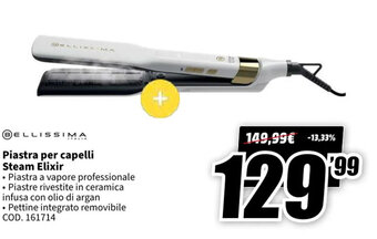 MediaWorld Bellissima Piastra per capelli Steam Elixir offerta