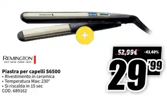 Remington Piastra per capelli S6500