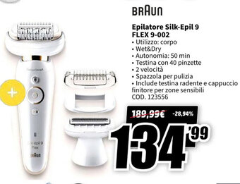 MediaWorld Braun Epilatore Silk-Épil 9 FLEX 9-002 offerta