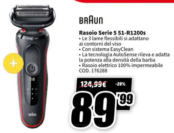 MediaWorld Braun Rasoio Serie 5 51-R1200s offerta