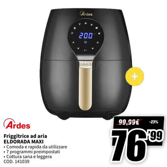 MediaWorld Ardes Friggitrice ad aria Eldorada Maxi offerta