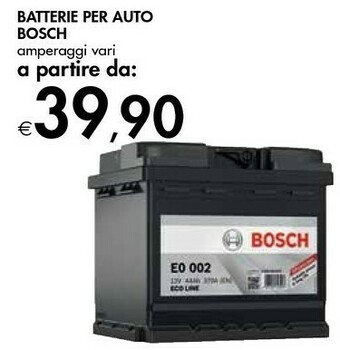 Bennet Bosch Batterie auto offerta