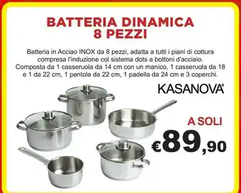 Brico Io Kasanova Batteria Dinamica 8 Pezzi offerta