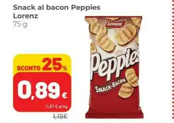 Coop Lorenz Snack Al Bacon Peppies offerta