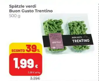 Coop Spatzle Verdi Buon Gusto Trentino offerta