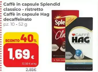 Coop Hag Caffè Decaffeinato Classico 52 G(ml) offerta