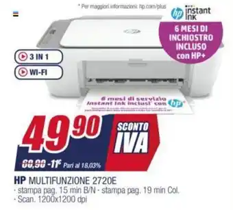 Trony hp Multifunzione 2720E offerta