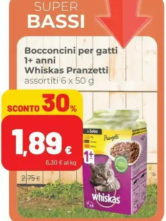 Coop Whiskas Bocconcini Per Gatti 1+ Anni Pranzetti offerta