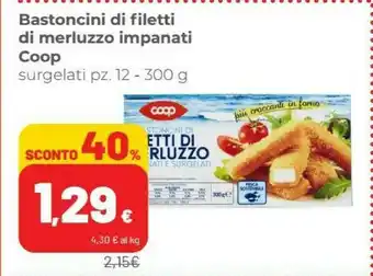 Coop Coop Bastoncini Di Filetti Di Merluzzo Impanati offerta