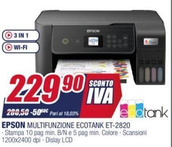 Epson Multifunzione Ecotank ET-2820