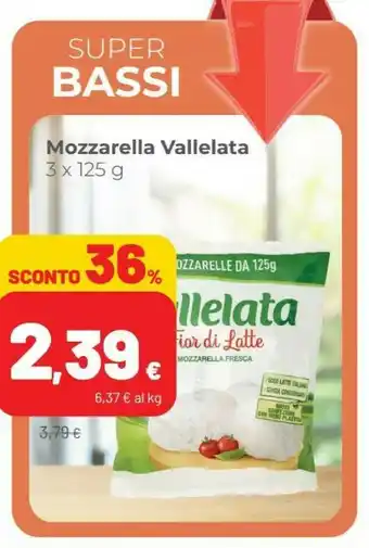 Coop Vallelata Mozzarella 125g offerta