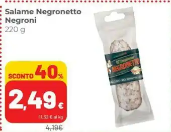 Coop Negroni Salame Negronetto 220g offerta