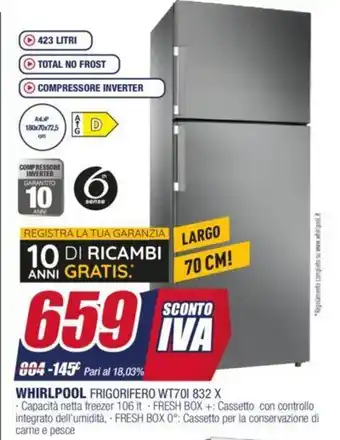 Whirlpool Frigorifero WT70I 832 X