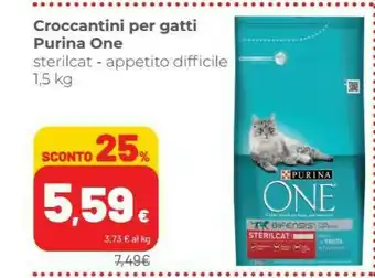 Coop Purina Croccantini Per Gatti One Sterilcat/ Appetito Difficile offerta
