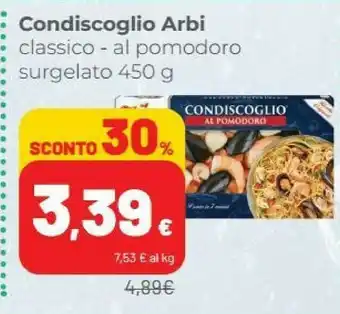 Coop Arbi Condiscoglio Sugo Pronto Ai Frutti Di Mare Con Pomodoro 450 G(ml) offerta