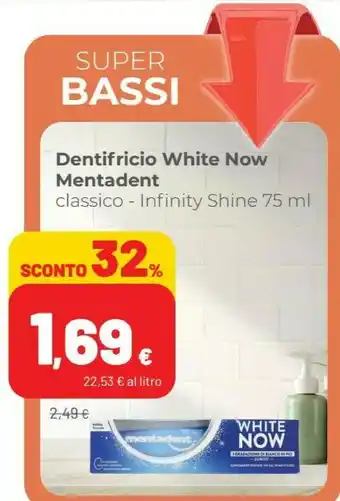 Coop Mentadent Dentifricio White Now offerta