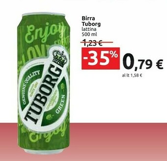 Carrefour Tuborg Birra 500 G(ml) offerta
