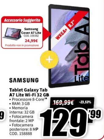 Samsung Tablet Galaxy Tab A7 Lite Wi-Fi 32 GB