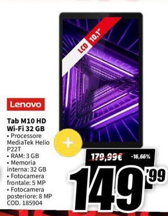 Lenovo Tab M10 HD Wi-Fi 32 GB