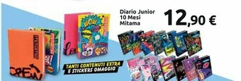 Carrefour Mitama Diario Junior 10 Mesi offerta