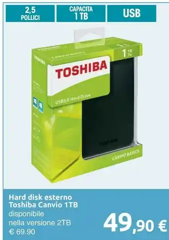 Carrefour Toshiba Canvio Hard Disk Esterno 1tb offerta