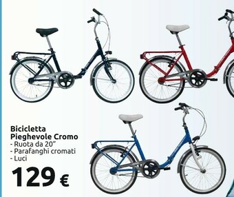 Carrefour Denver Bike Pieghevole 20 Cromo Blu offerta