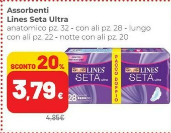 Coop Lines Assorbenti Seta Ultra offerta