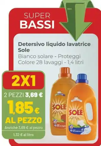 Coop Sole Detersivo Liquido Lavatrice Bianco Colare offerta