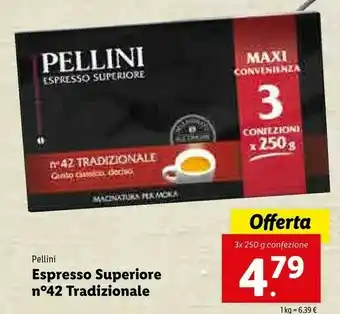 Lidl Pellini Espresso Superiore N 42 Tradizionale offerta