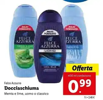 Lidl Felce Azzurra Felce Azzuro Docciaschiuma Menta E Lime offerta