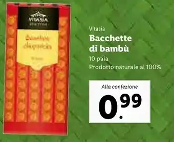 Lidl Vitasia Bacchette Di Bambu 10pz offerta