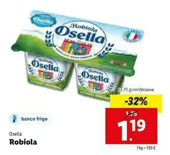 Lidl Fattorie Osella La Robiola Osella offerta