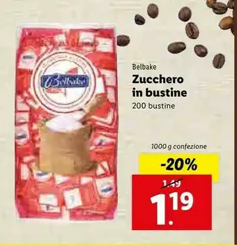 Lidl Belbake Zucchero In Bustine offerta