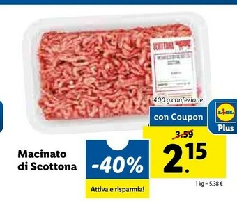 Lidl Macinato Di Scottona offerta