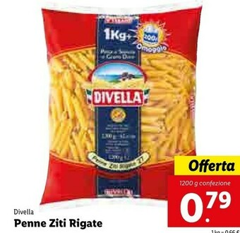 Lidl Divella Penne Ziti Rigate offerta