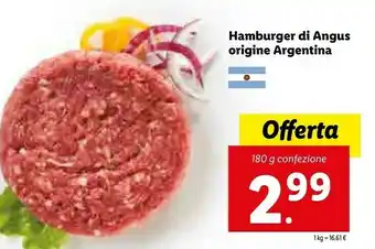 Lidl Hamburger Di Angus Origine Argentina offerta