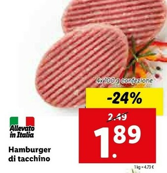 Lidl Hamburger Di Tacchino offerta