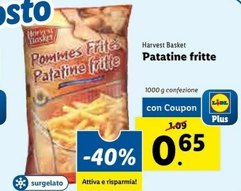 Lidl Harvest Basket - Patatine Fritte 1000 G(ml) offerta
