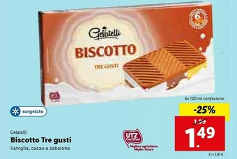 Lidl Gelatelli Biscotto Tre Gusti offerta