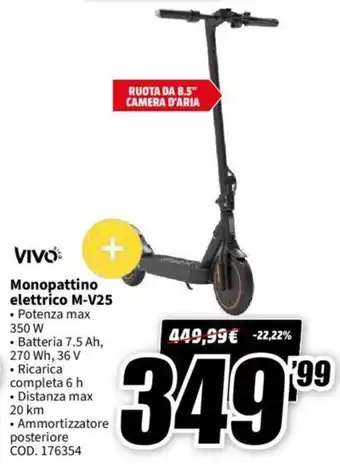 MediaWorld Vivo Monopattino elettrico M-V25 offerta