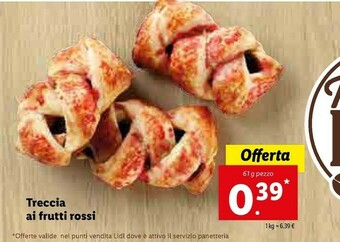 Lidl Treccia Ai Frutti Rossi offerta