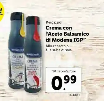 Lidl Mengazzoli Crema Con ''aceto Balsamico Di Modena Igp'' offerta