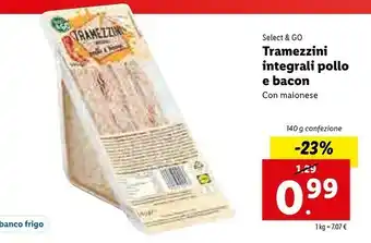 Lidl Select & Go Tramezzini Integrali Pollo E Bacon offerta
